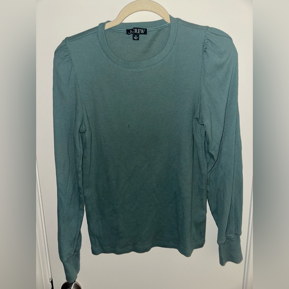 J. CREW Woman’s Teal Ribbed Knit Top